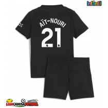 Camisa de Futebol Manchester City Rayan Ait-Nouri #21 Equipamento Secundário Infantil 2025-26 Manga Curta (+ Calças curtas)